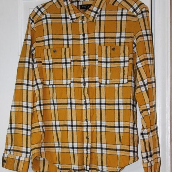2 PacSun PS/LA Boyfriend Flannel Plaid Long Sleeve XS/S Button Down Shirt Top - Picture 5 of 7